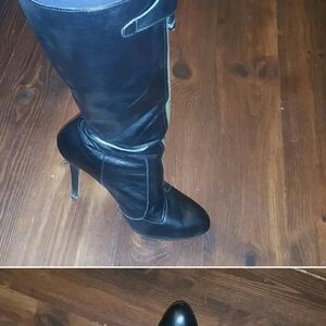 Elegant Black Knee-High Stiletto Boots